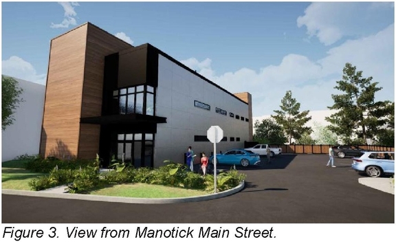 Rendering of building from page 6 of the file '2025-11-28 - Urban Design Brief - D07-12-25-0022'