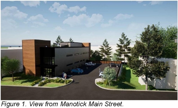 Rendering of building from page 6 of the file '2025-11-28 - Urban Design Brief - D07-12-25-0022'