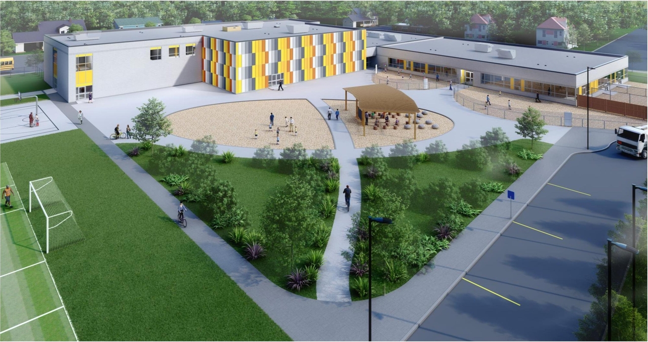 Rendering of building from page 3 of the file '2025-06-20 - Exterior Finishes & Perspectives - D07-12-25-0023'