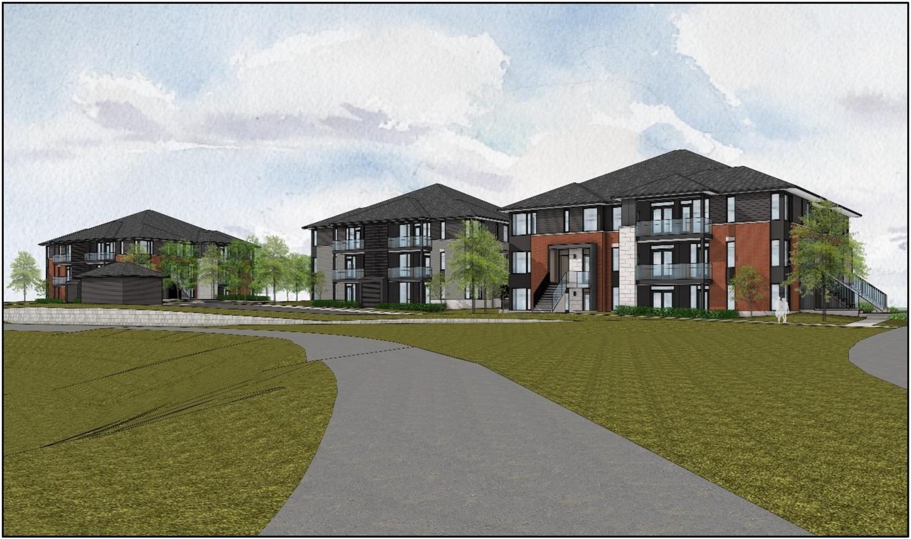 Rendering of building from page 18 of the file '2025-03-27 - Urban Design Brief - D07-12-25-0039'