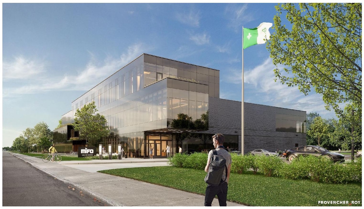 Rendering of building from page 5 of the file '2025-03-28 - Design Brief - D07-12-25-0040'