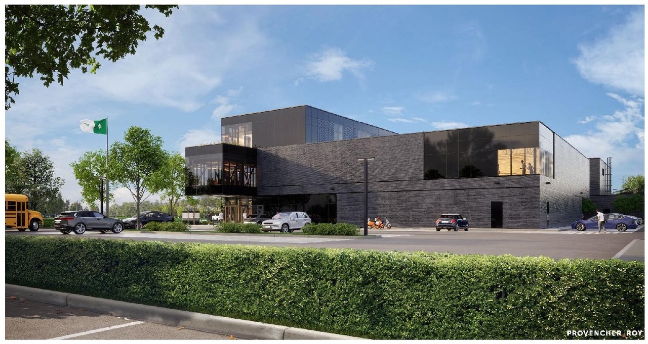 Rendering of building from page 6 of the file '2025-03-28 - Design Brief - D07-12-25-0040'