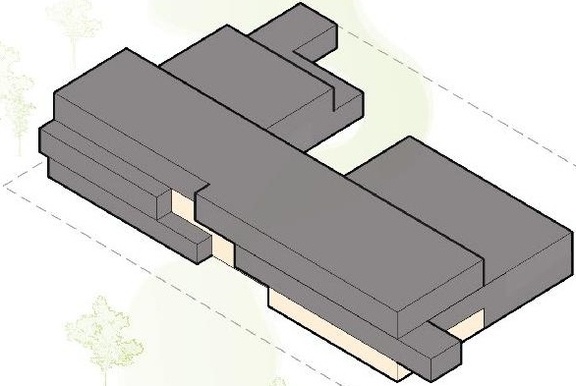 Rendering of building from page 11 of the file '2025-03-28 - Design Brief - D07-12-25-0040'