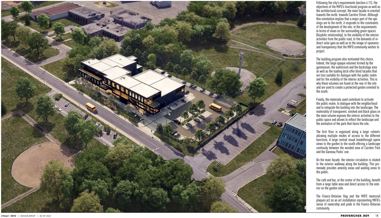 Rendering of building from page 18 of the file '2025-03-28 - Design Brief - D07-12-25-0040'