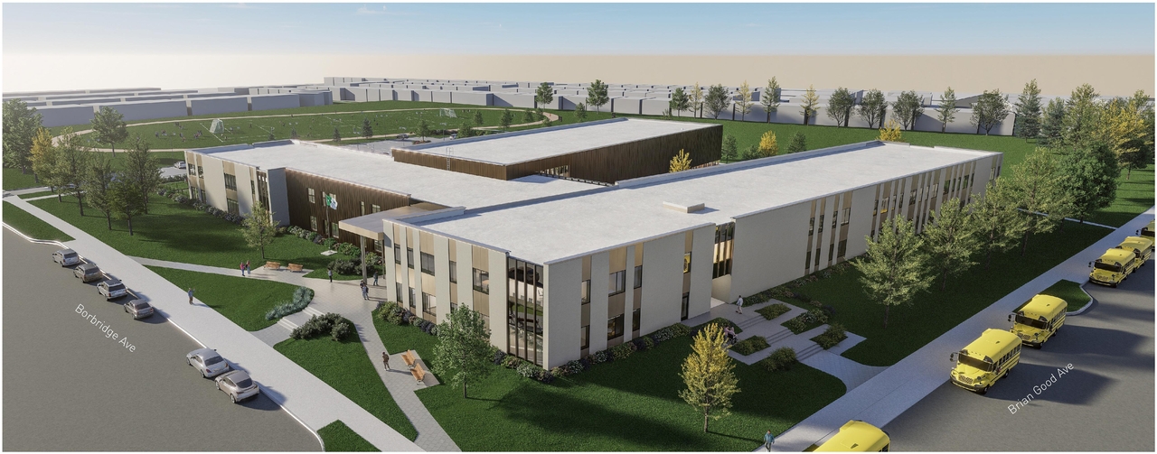 Rendering of building from page 17 of the file '2025-06-20 - Urban Design Brief - D07-12-25-0045'