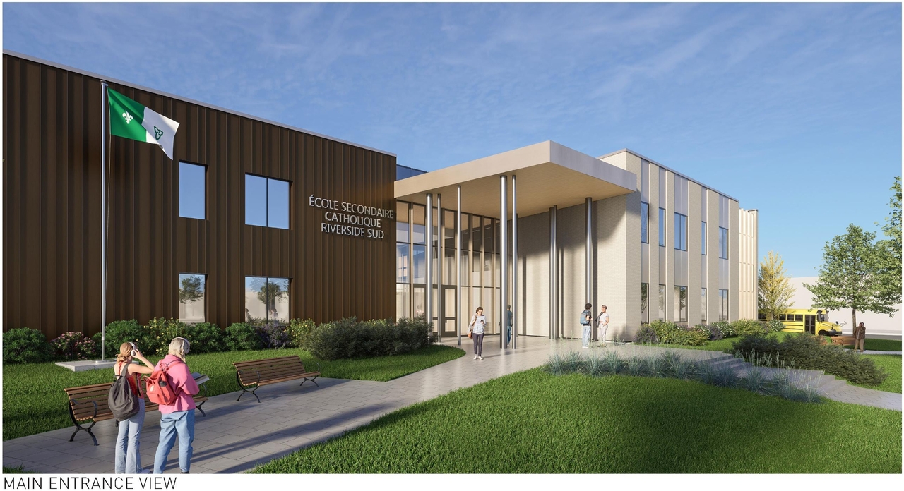 Rendering of building from page 18 of the file '2025-06-20 - Urban Design Brief - D07-12-25-0045'
