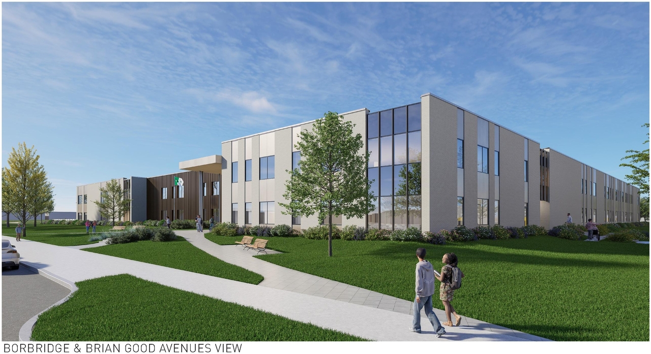 Rendering of building from page 18 of the file '2025-06-20 - Urban Design Brief - D07-12-25-0045'