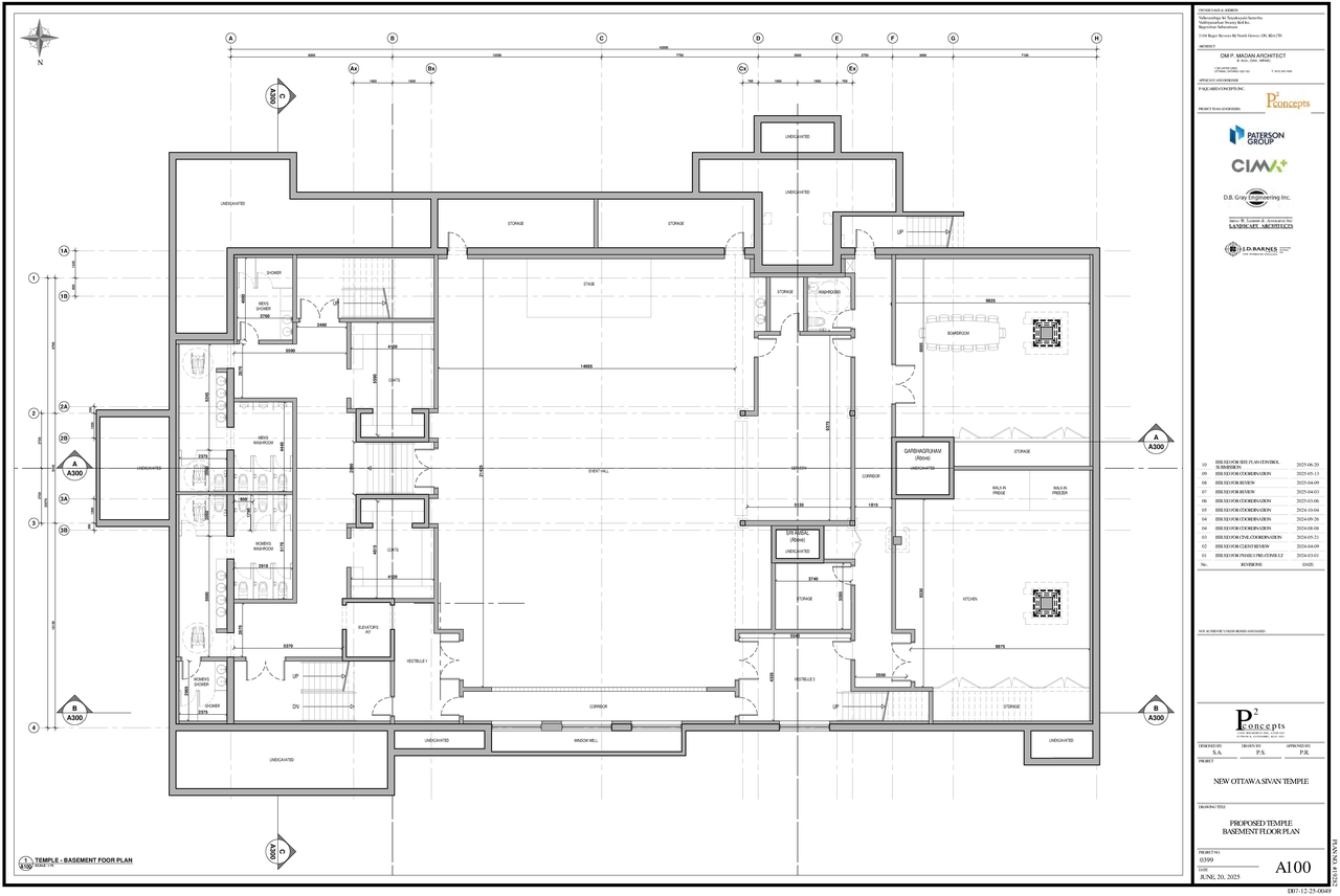 Floor plan for project from page 1 of the file '2025-06-20 - Floor Plans A100-A103 - D07-12-25-0049'