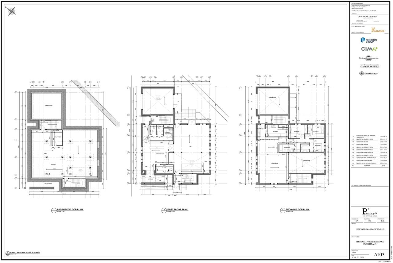 Floor plan for project from page 3 of the file '2025-06-20 - Floor Plans A100-A103 - D07-12-25-0049'