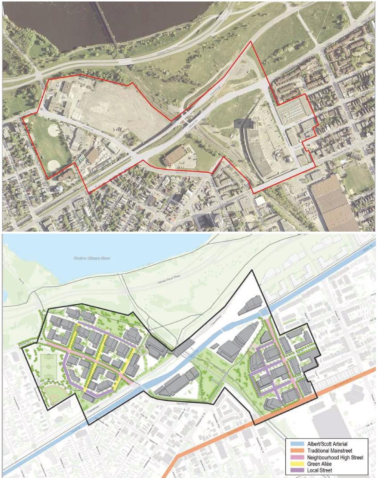 Construction site plan for project from page 8 of the file '2025-04-30 - Urban Design Review Panel Report - D07-12-25-0060'