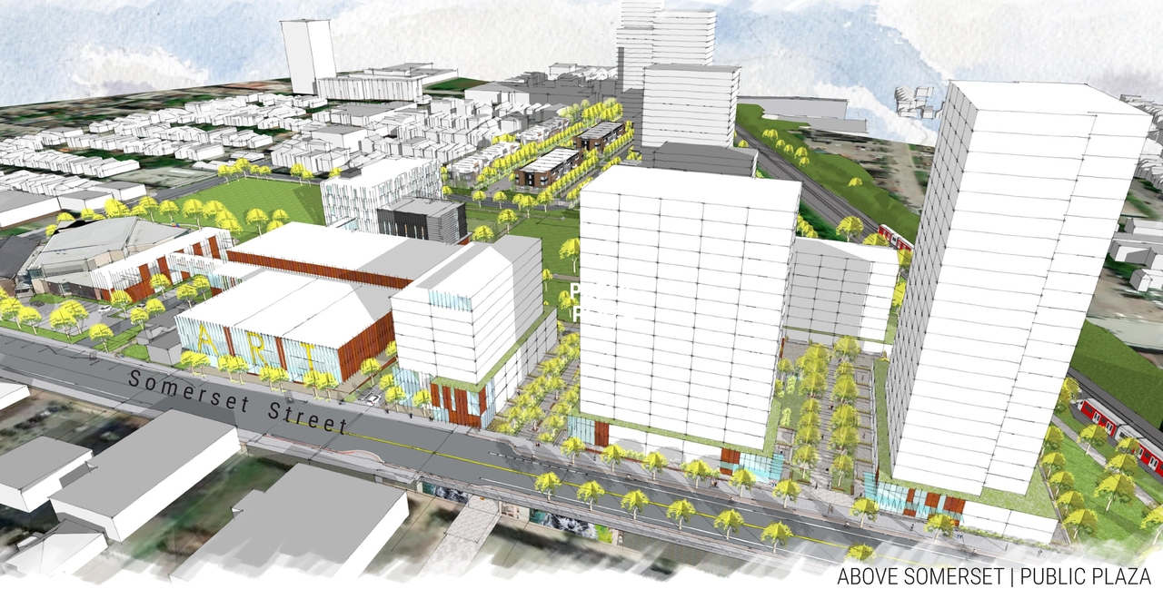 Rendering of building from page 32 of the file '2025-04-30 - Urban Design Review Panel Report - D07-12-25-0060'