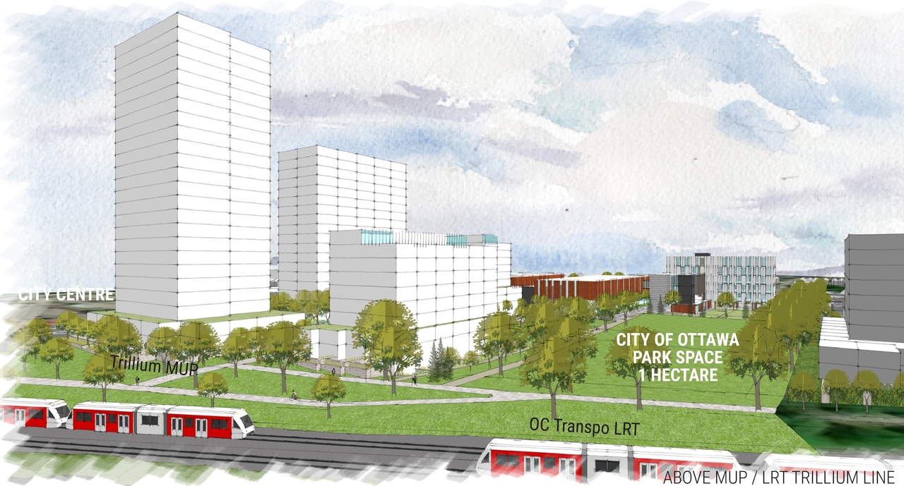 Rendering of building from page 46 of the file '2025-04-30 - Urban Design Review Panel Report - D07-12-25-0060'