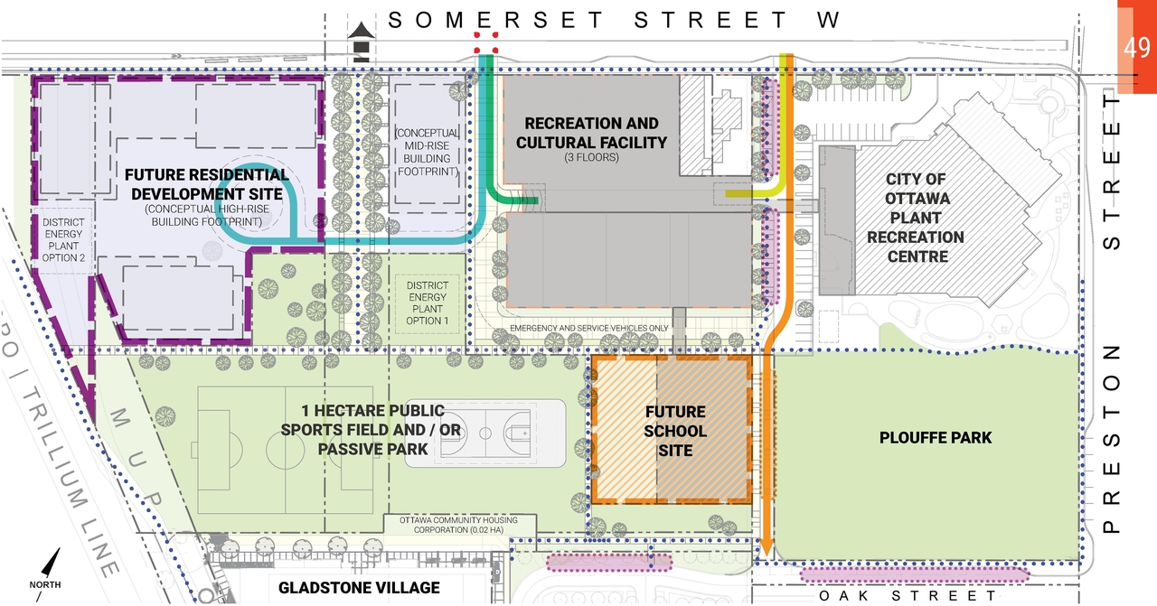 Construction site plan for project from page 53 of the file '2025-04-30 - Urban Design Review Panel Report - D07-12-25-0060'