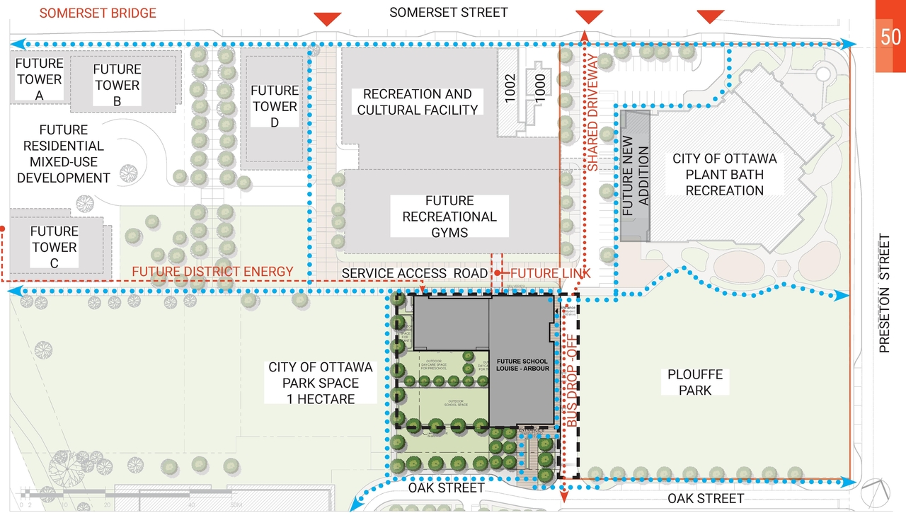 Construction site plan for project from page 54 of the file '2025-04-30 - Urban Design Review Panel Report - D07-12-25-0060'