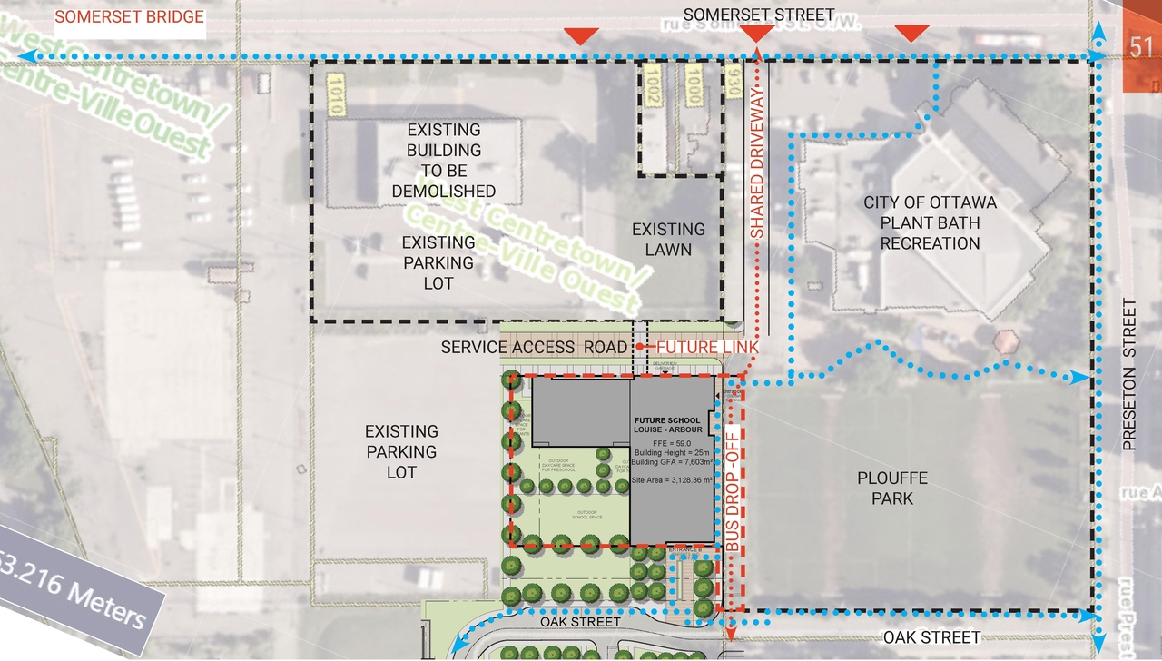 Construction site plan for project from page 55 of the file '2025-04-30 - Urban Design Review Panel Report - D07-12-25-0060'