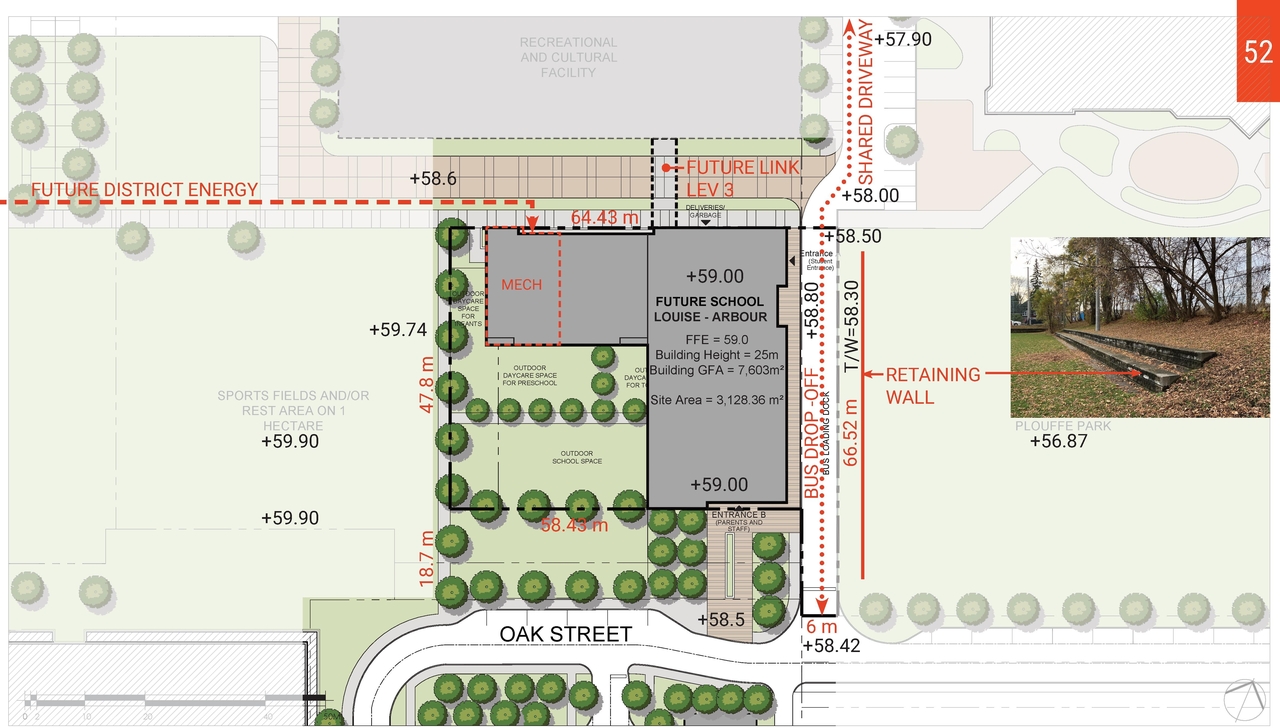 Construction site plan for project from page 56 of the file '2025-04-30 - Urban Design Review Panel Report - D07-12-25-0060'