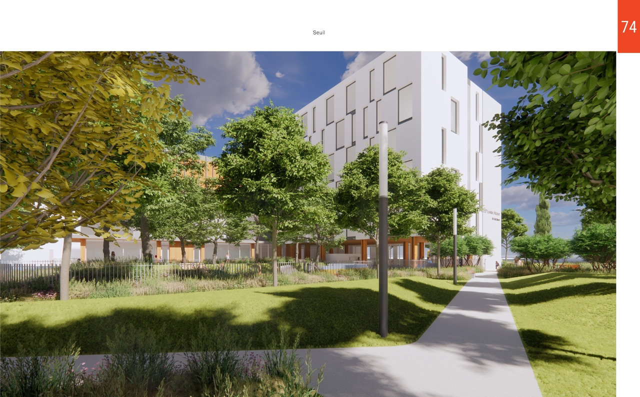 Rendering of building from page 78 of the file '2025-04-30 - Urban Design Review Panel Report - D07-12-25-0060'