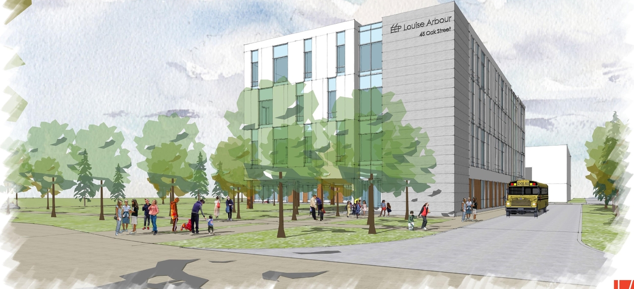 Rendering of building from page 3 of the file '2205-07-07 - Artistic Renderings - D07-12-25-0060'