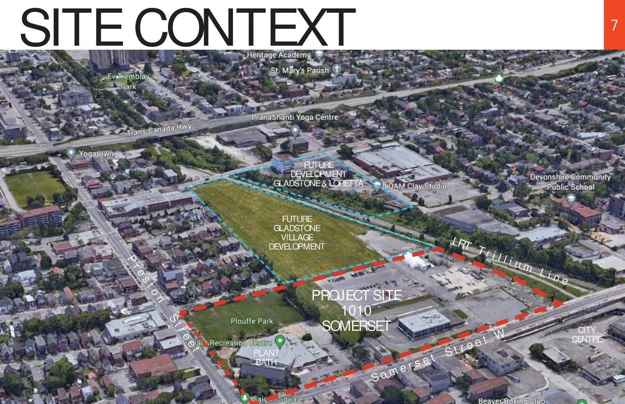 Construction site plan for project from page 7 of the file '2025-04-30 - Urban Design Brief - D07-12-25-0060'