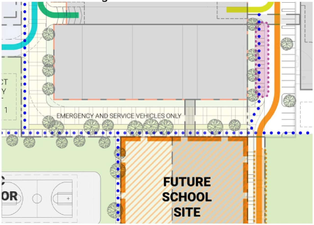 Construction site plan for project from page 50 of the file '2025-04-30 - Urban Design Brief - D07-12-25-0060'