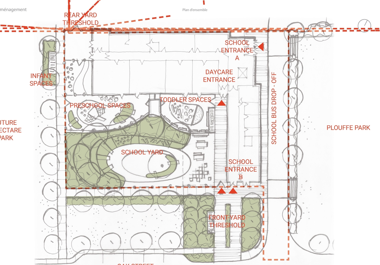 Construction site plan for project from page 68 of the file '2025-04-30 - Urban Design Brief - D07-12-25-0060'