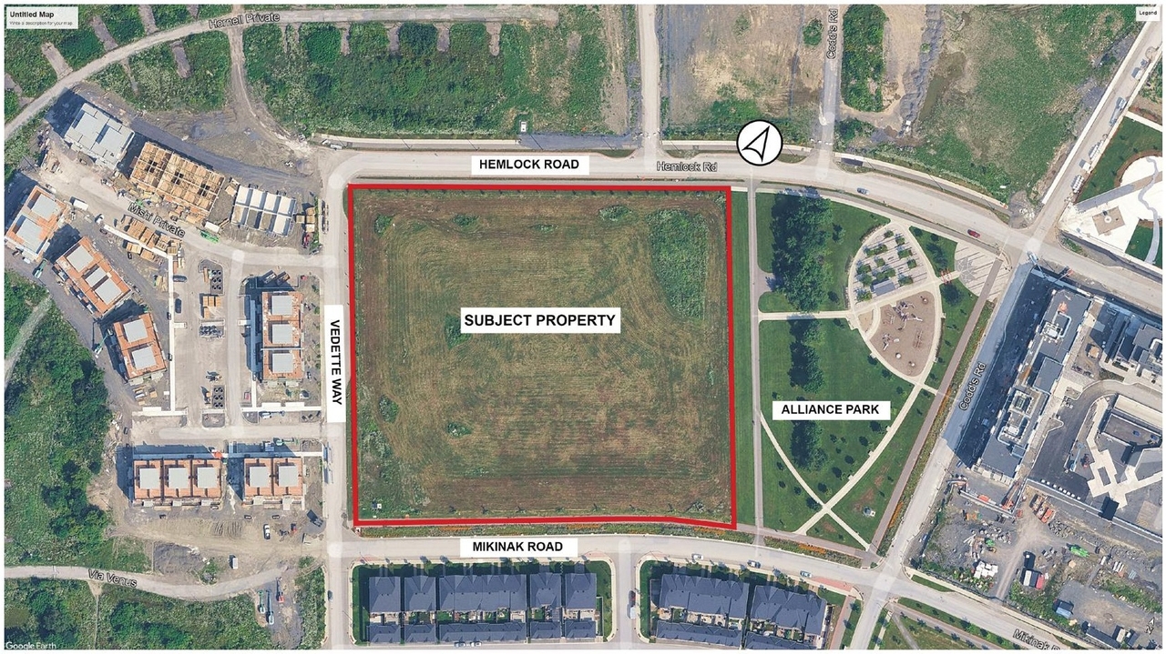 Construction site plan for project from page 3 of the file '2025-05-07 - Urban Design Brief - D07-12-25-0063'