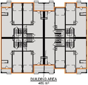 Floor plan for project from page 12 of the file '2025-05-07 - Urban Design Brief - D07-12-25-0063'