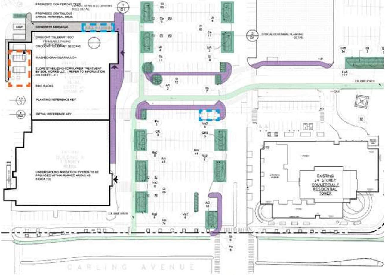 Construction site plan for project from page 25 of the file '2025-05-13 - Urban Design Brief - D07-12-25-0064'