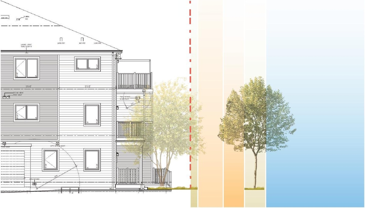 Rendering of building from page 20 of the file '2025-05-16 - Urban Design Brief - D07-12-25-0068'