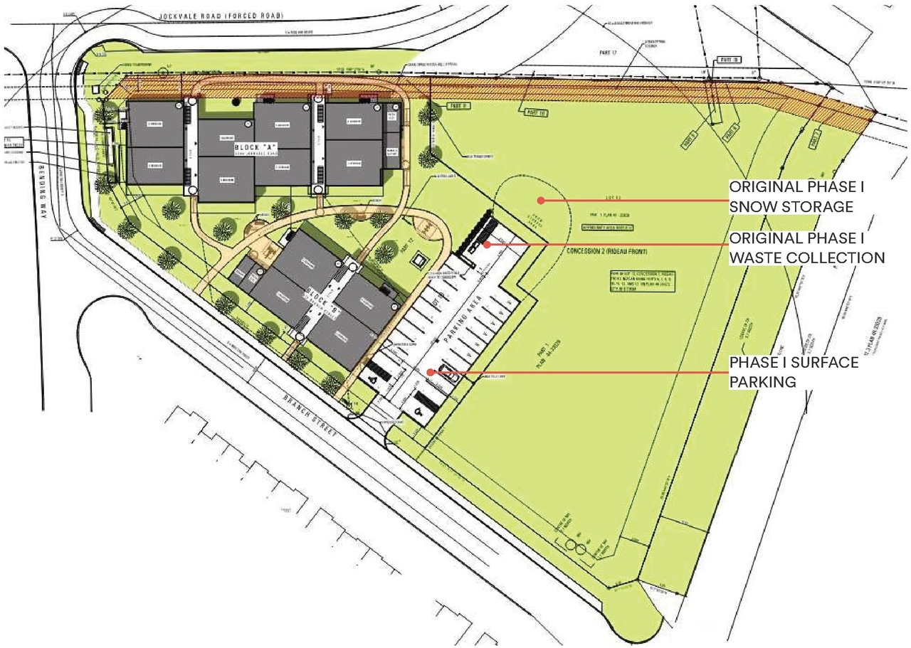 Construction site plan for project from page 30 of the file '2025-05-27 - Urban Design Brief - D07-12-25-0071'