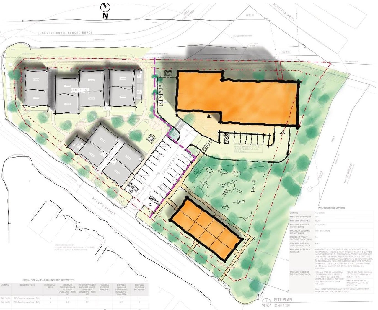 Construction site plan for project from page 31 of the file '2025-05-27 - Urban Design Brief - D07-12-25-0071'