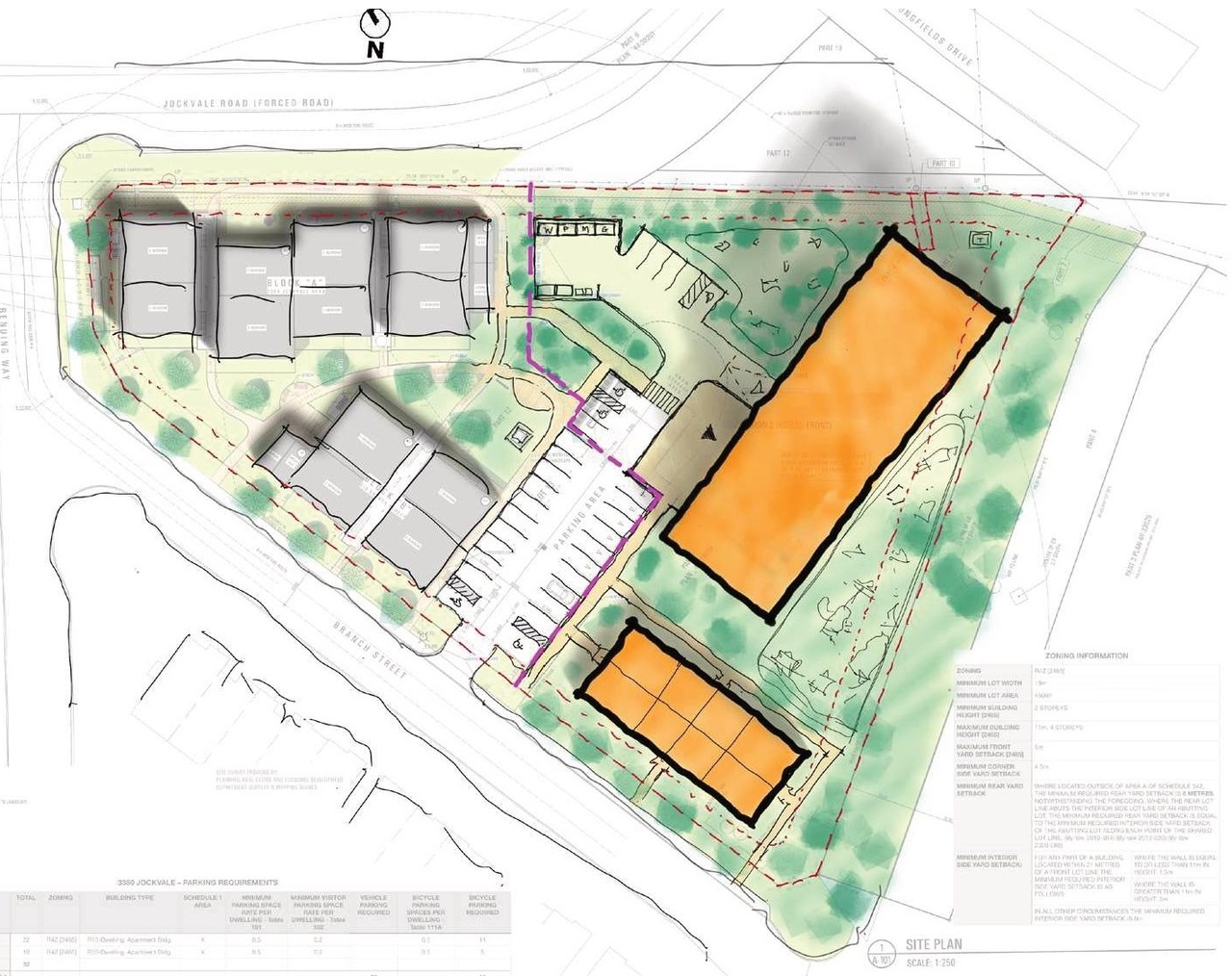 Construction site plan for project from page 32 of the file '2025-05-27 - Urban Design Brief - D07-12-25-0071'
