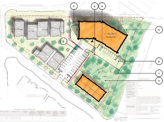 Construction site plan for project from page 32 of the file '2025-05-27 - Urban Design Brief - D07-12-25-0071'