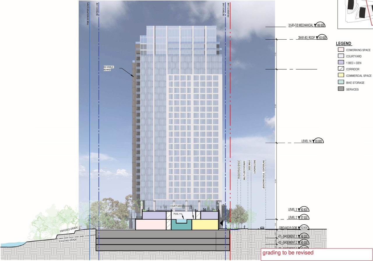 Rendering of building from page 56 of the file '2025-06-02 - Design Brief - D07-12-25-0073'