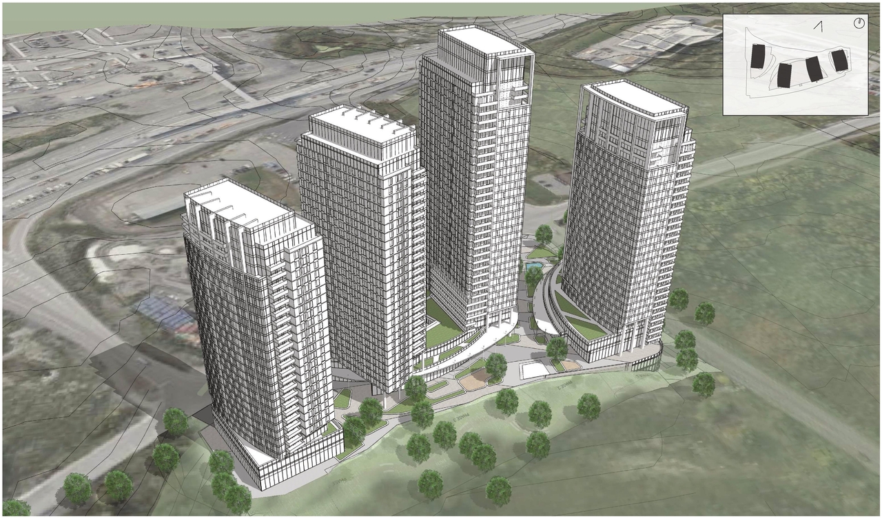 Rendering of building from page 32 of the file '2025-10-07 - Design Brief - D07-12-25-0073'