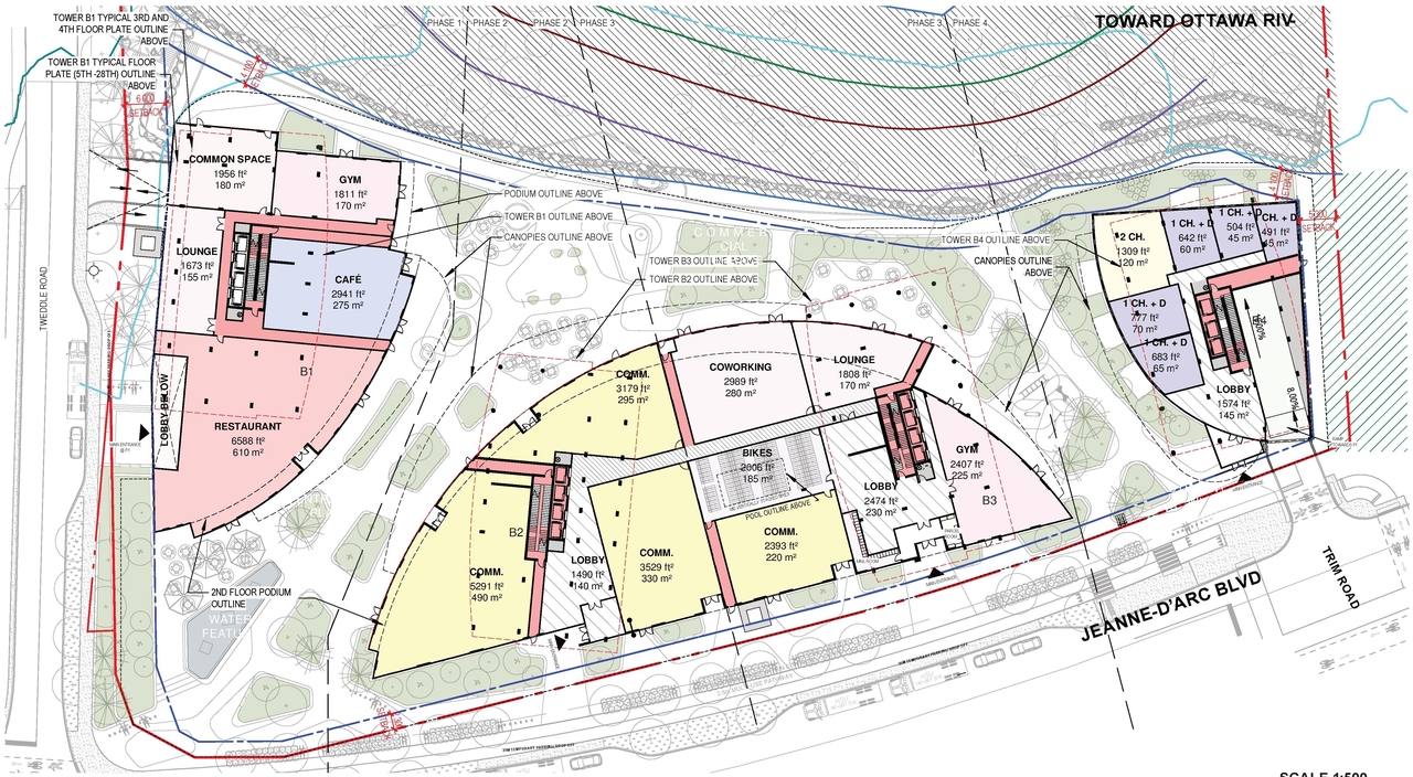 Construction site plan for project from page 43 of the file '2025-10-07 - Design Brief - D07-12-25-0073'