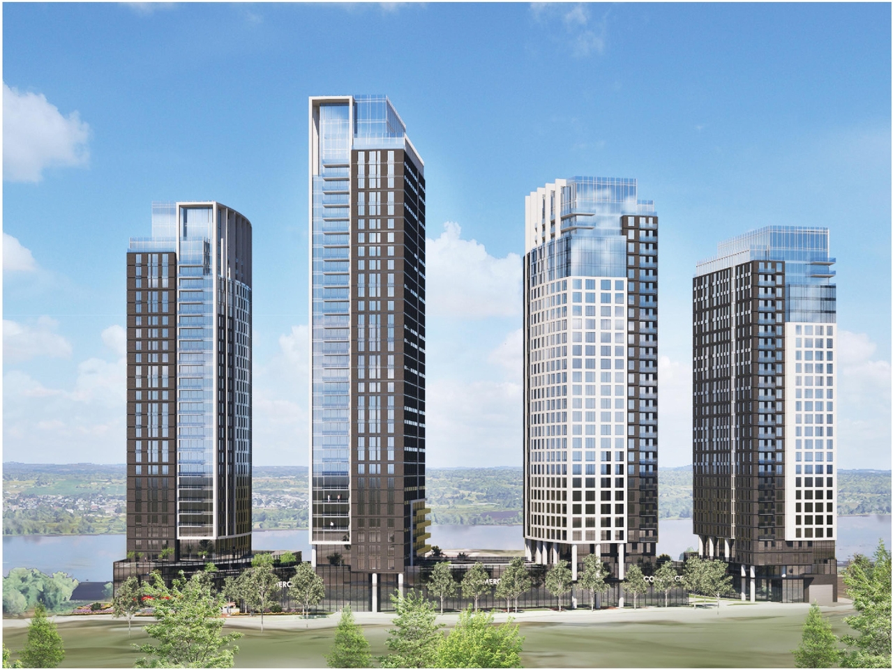 Rendering of building from page 65 of the file '2025-10-07 - Design Brief - D07-12-25-0073'