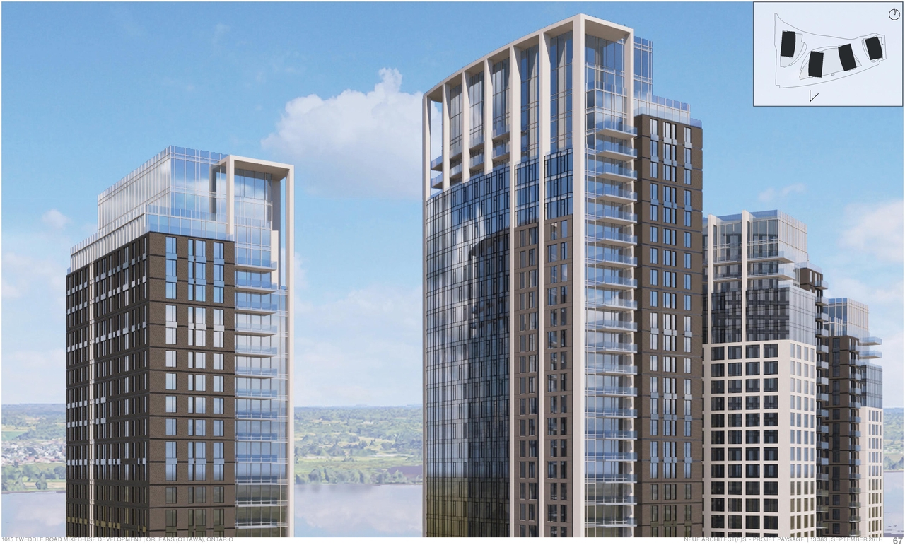 Rendering of building from page 67 of the file '2025-10-07 - Design Brief - D07-12-25-0073'