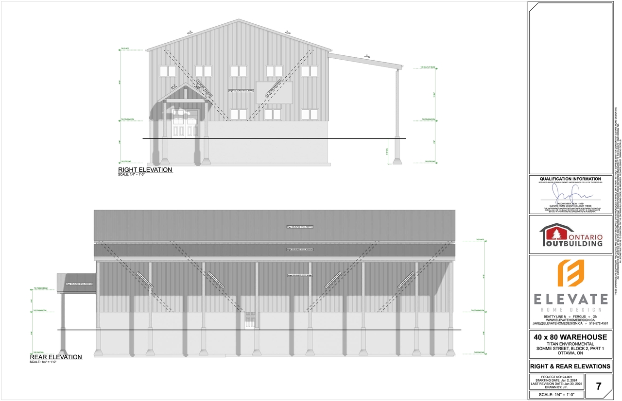 Rendering of building from page 7 of the file '2025-06-06 - Building Plans, Floor Plans & Elevations - D07-12-25-0077'