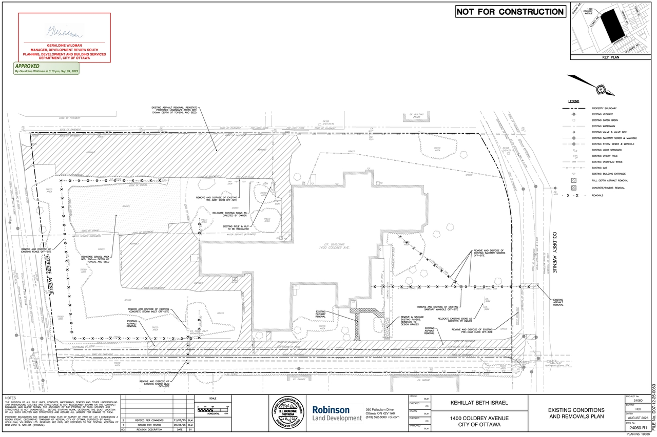 Construction site plan for project from page 6 of the file '2025-09-10 - APPROVED Design Drawing Set - D07-12-25-0083'