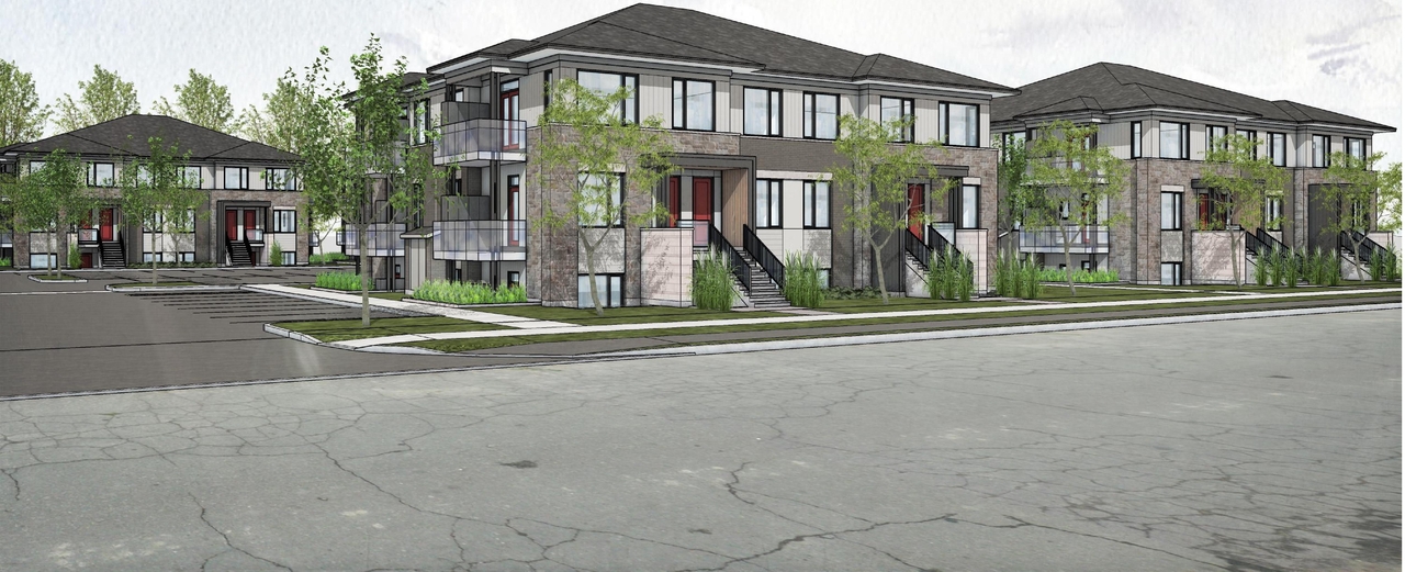 Rendering of building from page 41 of the file '2025-06-17 - Urban Design Brief - D07-12-25-0084'