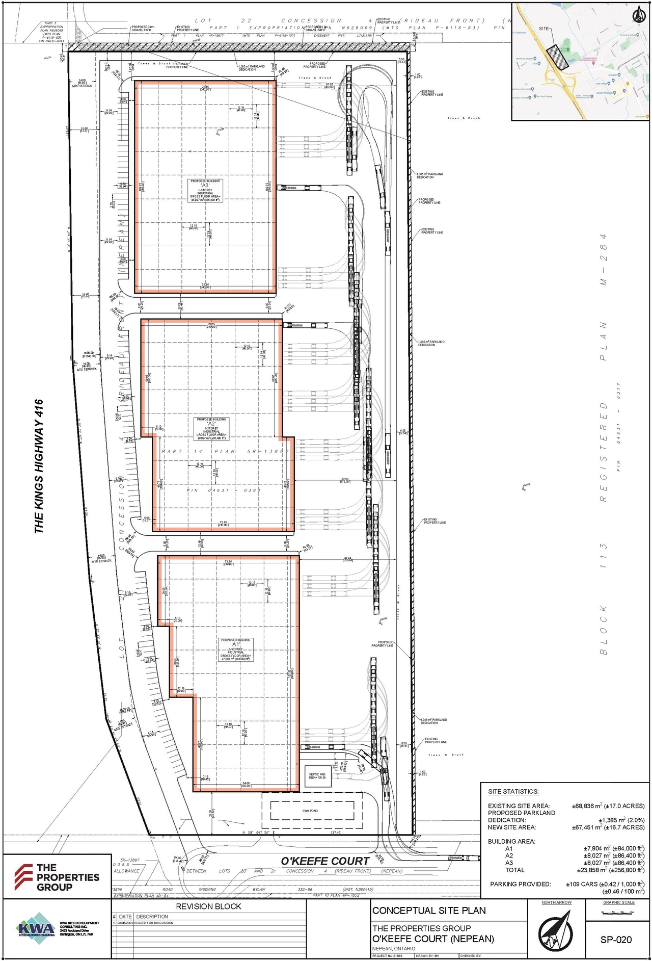 Construction site plan for project from page 18 of the file '2025-06-19 - Urban Design Brief - D07-12-25-0085'