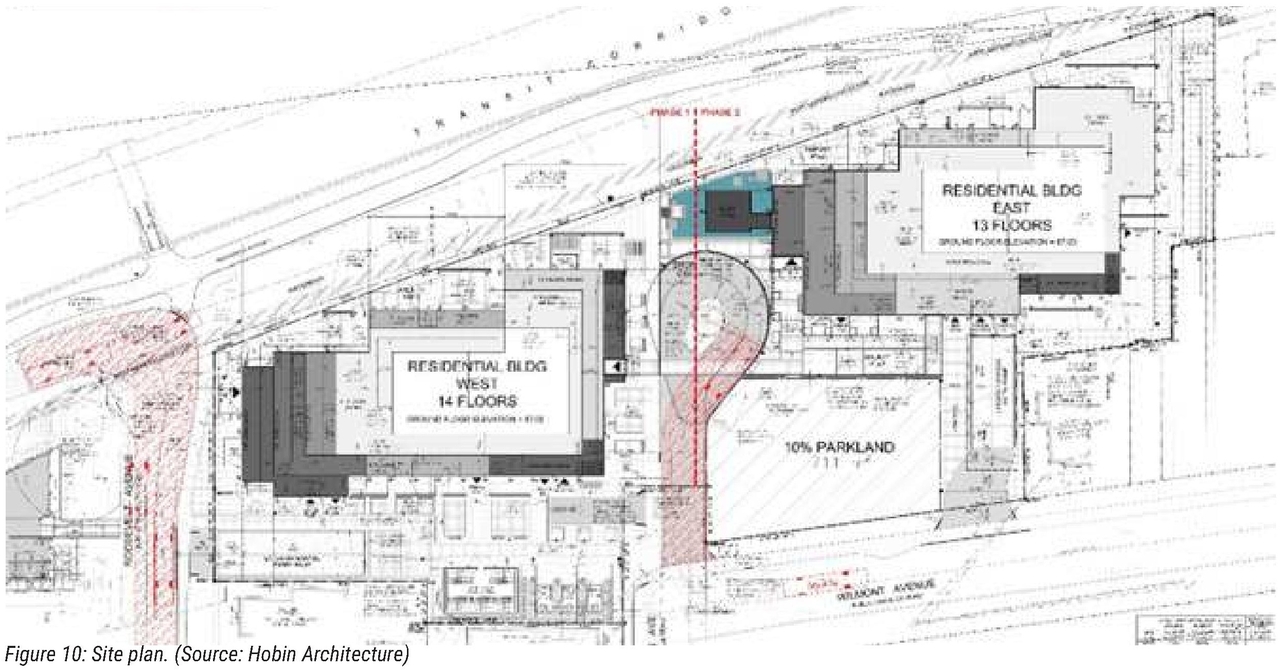Construction site plan for project from page 9 of the file '2025-07-16 - Urban Design Brief - D07-12-25-0097'