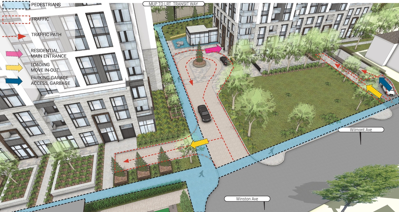 Construction site plan for project from page 17 of the file '2025-09-24 - Urban Design Brief - D07-12-25-0097'