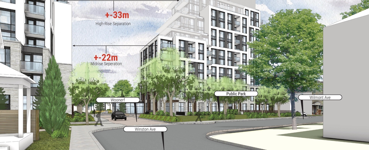 Rendering of building from page 25 of the file '2025-09-24 - Urban Design Brief - D07-12-25-0097'