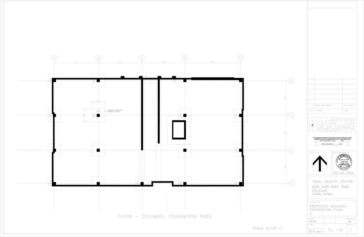Floor plan for project from page 1 of the file '2025-07-22 - Foundation Floor Plan - D07-12-25-0099'