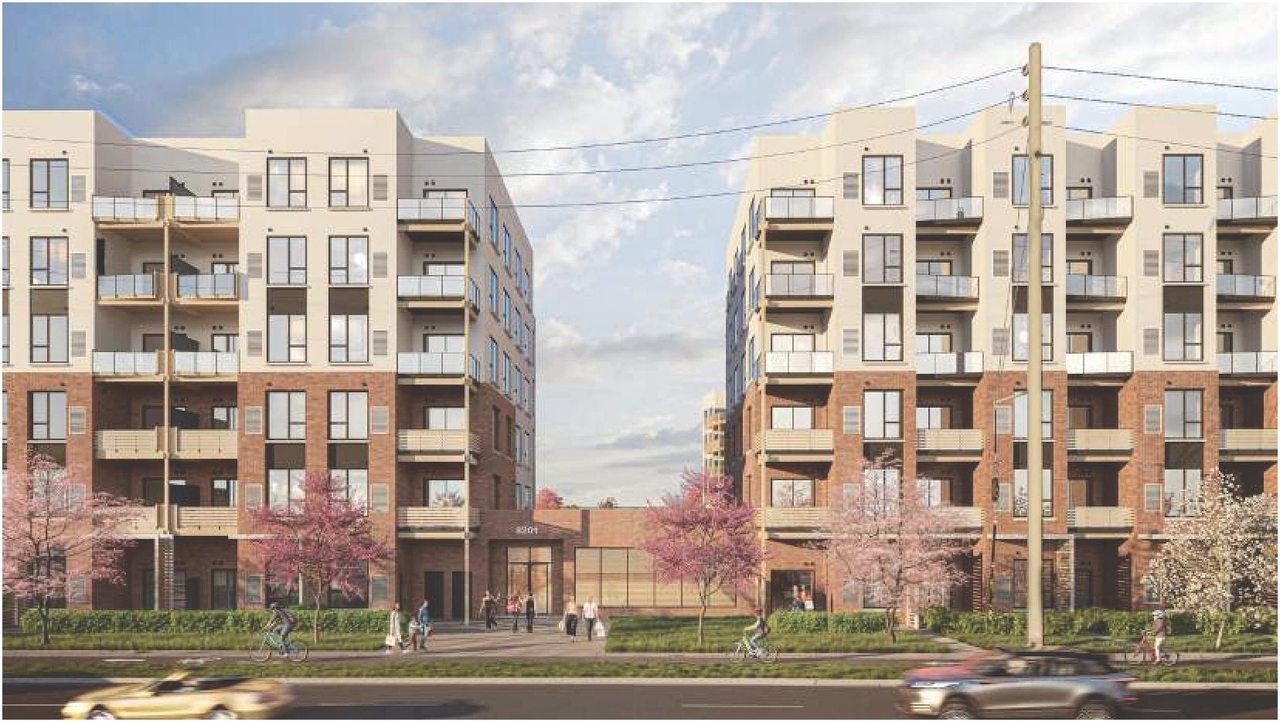 Rendering of building from page 5 of the file '2025-07-25 - Urban Design Brief - D07-12-25-0103'