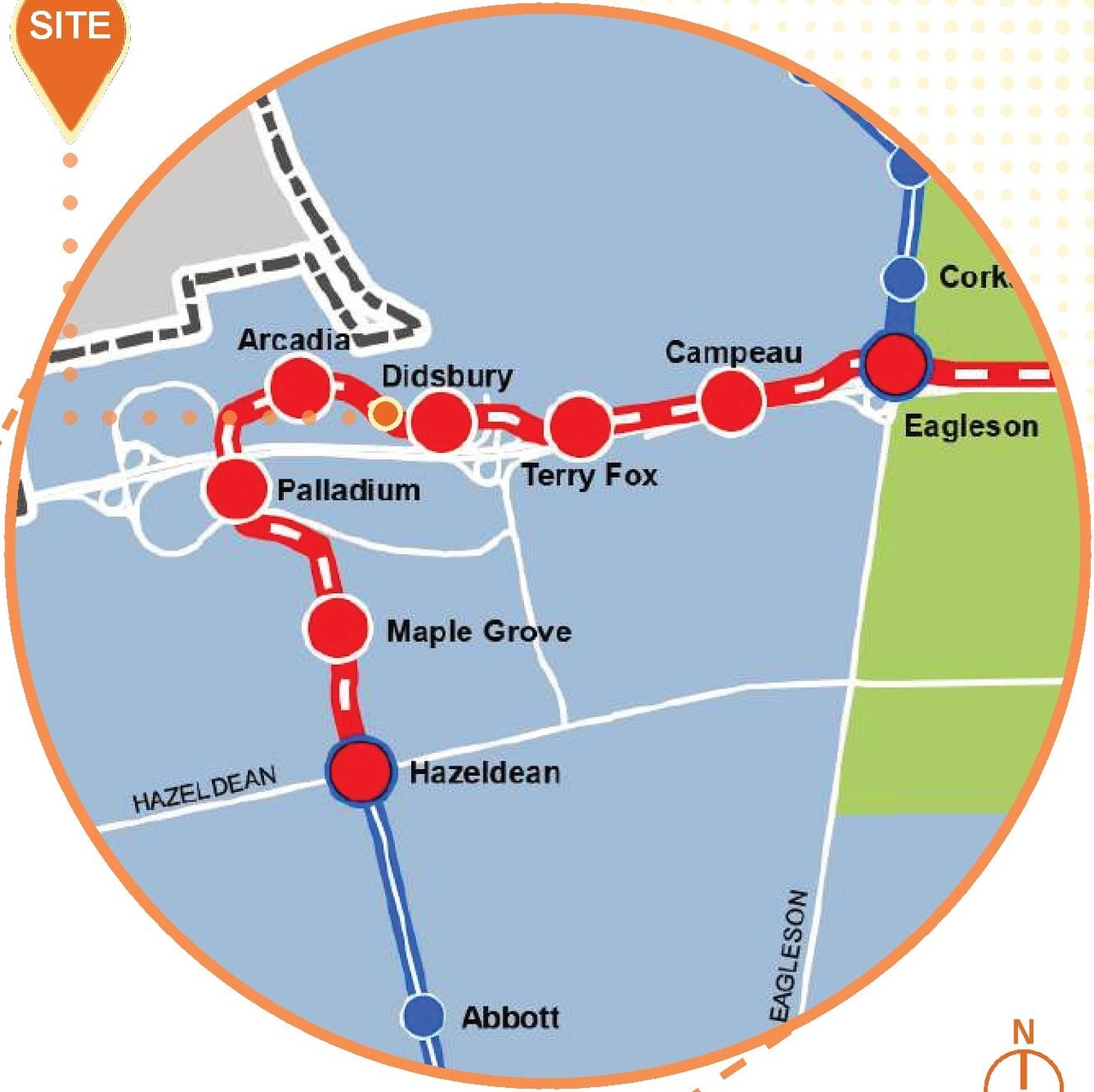 Construction site plan for project from page 15 of the file '2025-07-25 - Urban Design Brief - D07-12-25-0103'