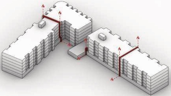 Rendering of building from page 40 of the file '2025-07-25 - Urban Design Brief - D07-12-25-0103'