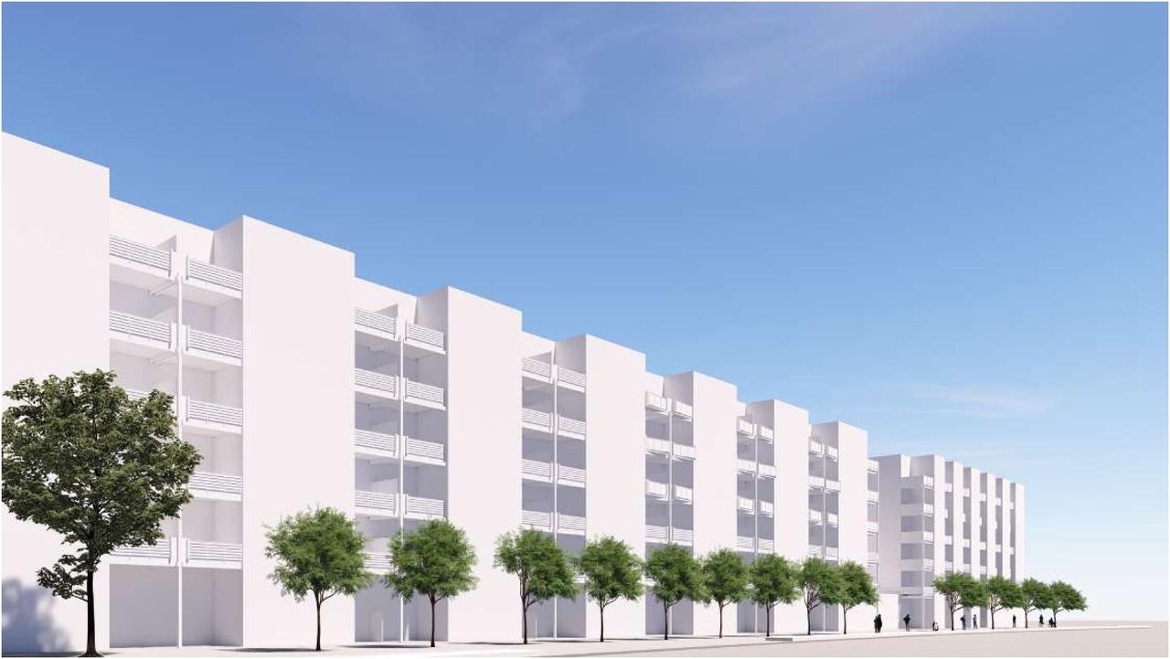 Rendering of building from page 45 of the file '2025-07-25 - Urban Design Brief - D07-12-25-0103'